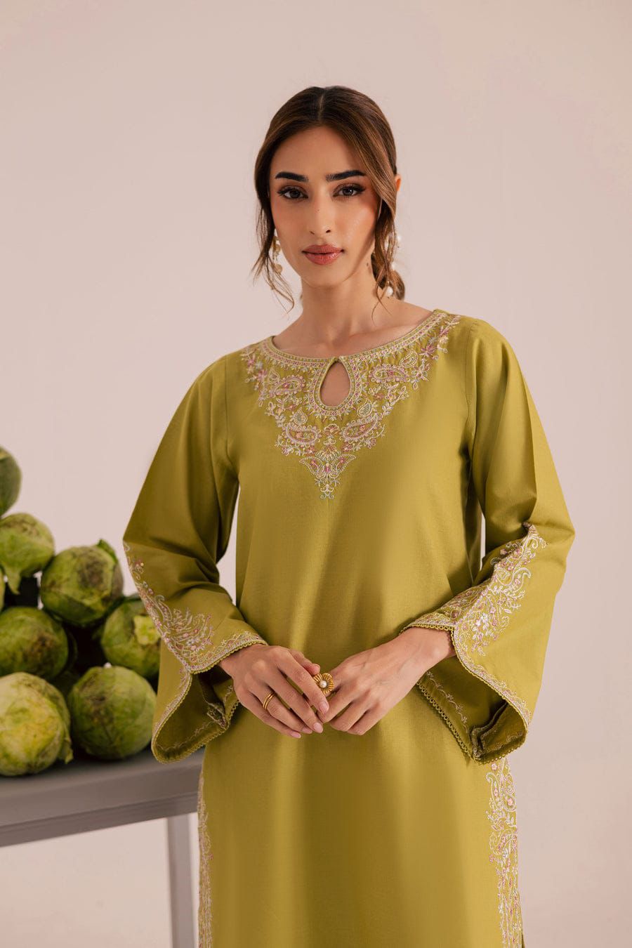 Batik 1104 Premium Airjet Lawn 2 Piece Heavy Embroidered Suit for Women