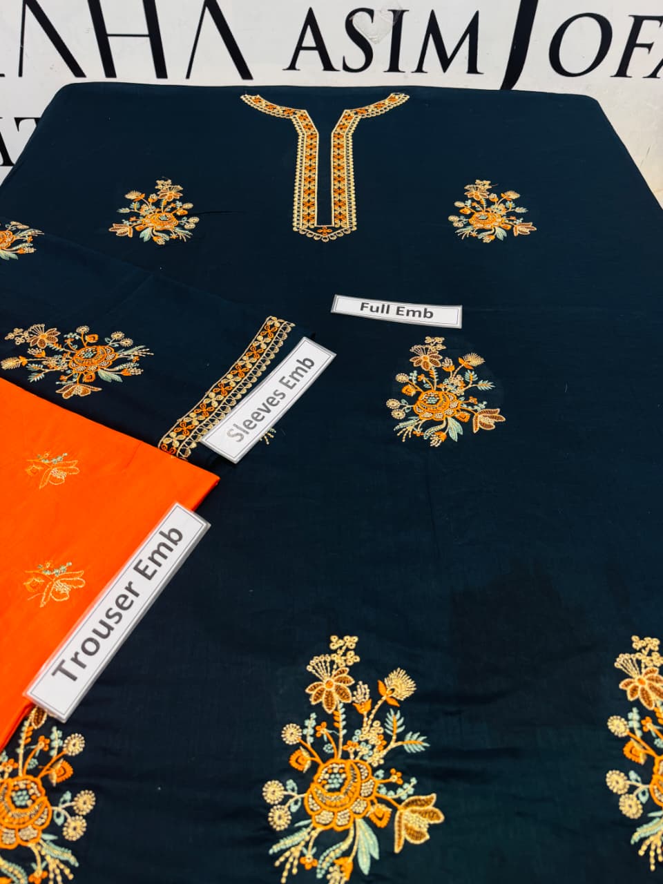 Motif 2 Piece Heavy Embroidered Lawn Suit for Women with Embroidered Trouser